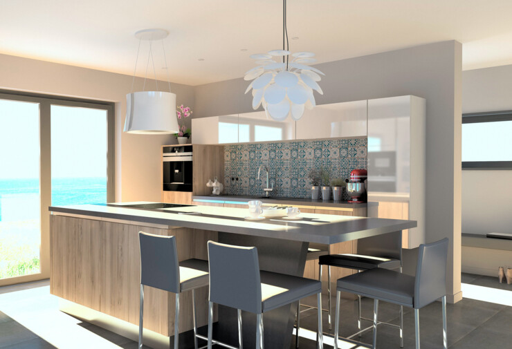 Crédence en carreaux de ciment